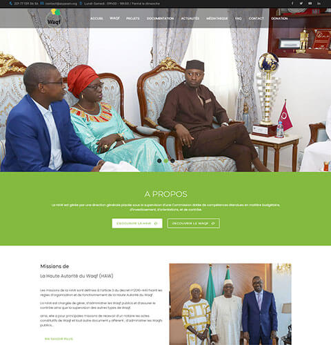 conception du site web